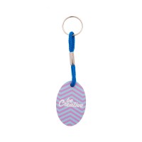 Woody Plus B custom keyring, blue