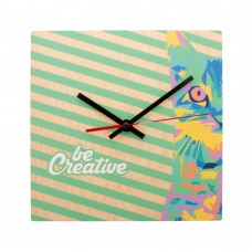BeTime Wood B custom made wandklok, natuurlijk