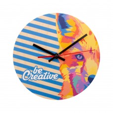 BeTime Wood D custom made wandklok, natuurlijk