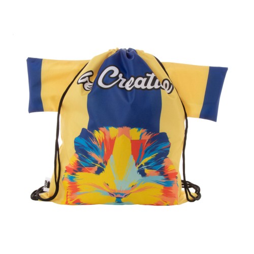 CreaDraw T RPET custom made trekkoord tas, zwart
