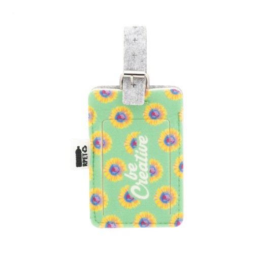 CreaFelt Tag custom RPET luggage tag, white