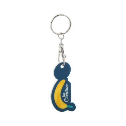 ColoShop Creative winkelwagenmuntje sleutelhanger, wit