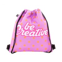 CreaCool Draw Kids Individuell bedruckbare Kühl-Kordelzugtasche für Kinder, schwarz