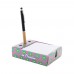 Nolty pen holder notepad, white