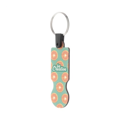 ColoCart Eco custom made trolley munt sleutelhanger, natuurlijk