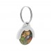 Token winkelwagenmuntje sleutelhanger, wit