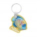 CreaFob custom made keyring, transparent yellow
