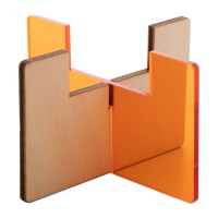Candix kandelaar, transparant oranje