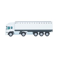 Trucker 15 Lineal LKW. 15 cm, weiß