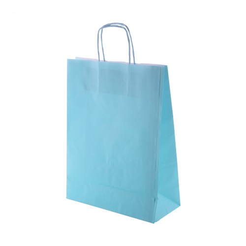 Mall papieren tas, licht blauw
