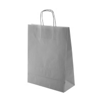Mall papieren tas, asgrijs