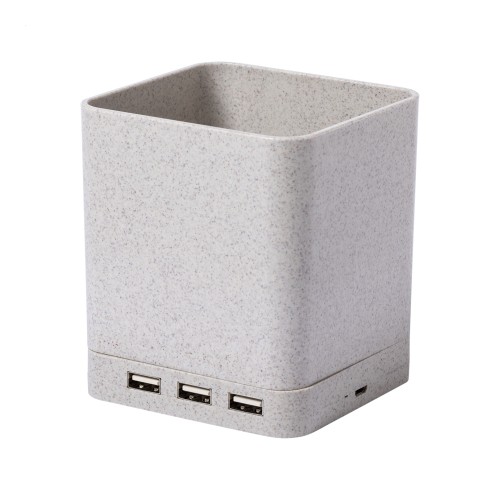 Ampdesk Multifunktionaler Stifteköcher, beige Ampdesk Multifunktionaler Stifteköcher, beige