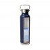 Cuppar koper geïsoleerde fles, donker blauw