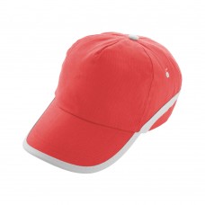 Line baseball cap, red