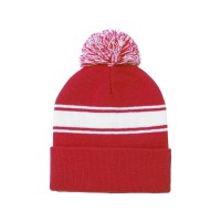 Frosty winter hat, red