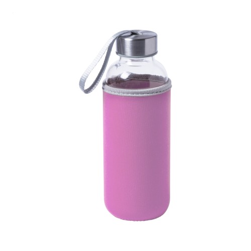 Ganga glazen fles, roze
