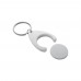 Nelly trolley coin keyring, white