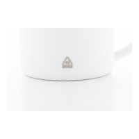 Hossa recycled stainless steel mug, white