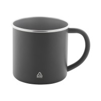 Hossa recycled stainless steel mug, grey