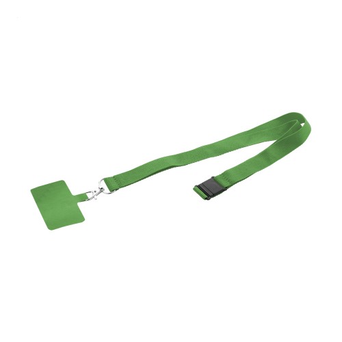 Revent Call RPET-Handyhalter-Lanyard, grün Revent Call RPET-Handyhalter-Lanyard, grün