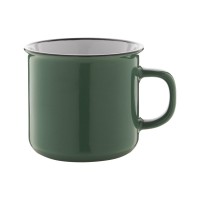Woodstock vintage mug, dark green