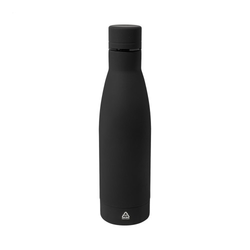 Rubbar Fles van gerecycled roestvrij staal, zwart