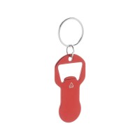 Biropi flesopener sleutelhanger, rood
