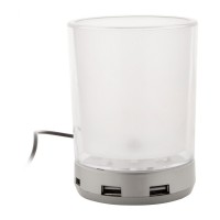 Tobi pen holder with USB hub, transparent