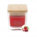 Cubama candle. strawberry, red