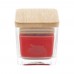 Cubama candle. strawberry, red