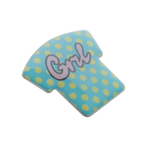 Trick metal badge, silver