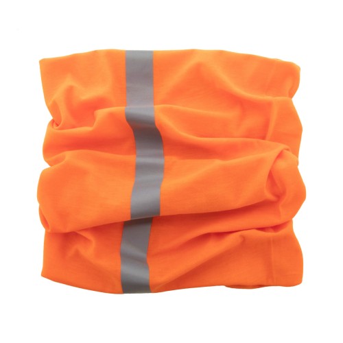 Reflex reflective multipurpose scarf, orange