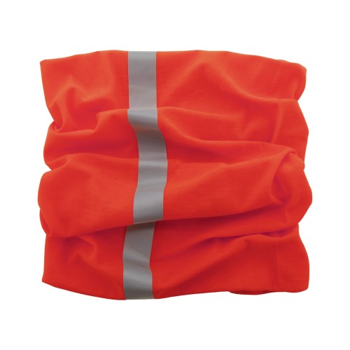 Reflex reflective multipurpose scarf, red