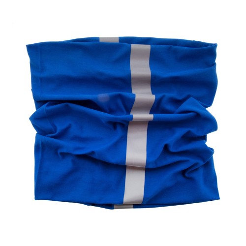 Reflex reflective multipurpose scarf, blue