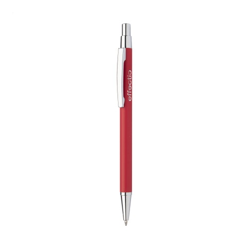 Chromy ballpoint pen, red