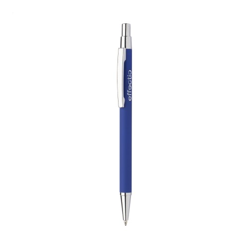 Chromy ballpoint pen, blue
