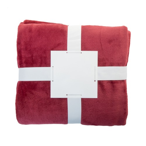 Vantaa RPET flannel blanket, burgundy