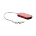 Raluhub USB hub, red