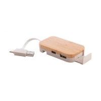 Holbaru USB hub, natural