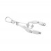 Cappy USB charger cable, silver