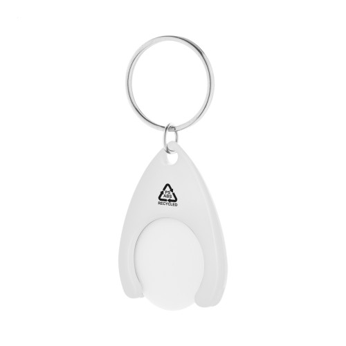 Neppy RABS trolley coin keyring, white