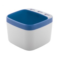 Warger Stifteköcher mit USB Hub, blau